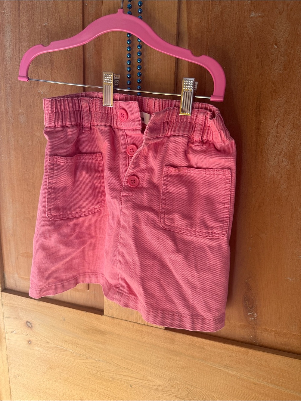 Mini Boden Kids Pink Button-Front skirt